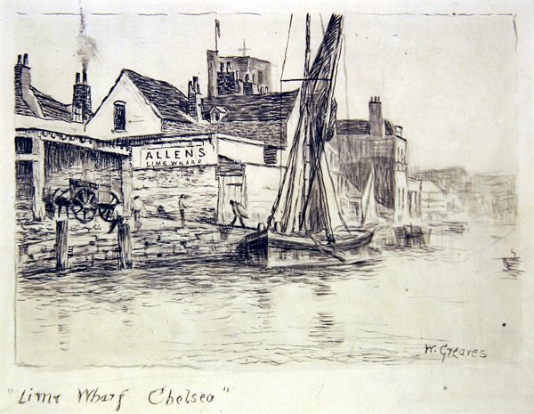 Lime Wharf, Chelsea od Walter Greaves