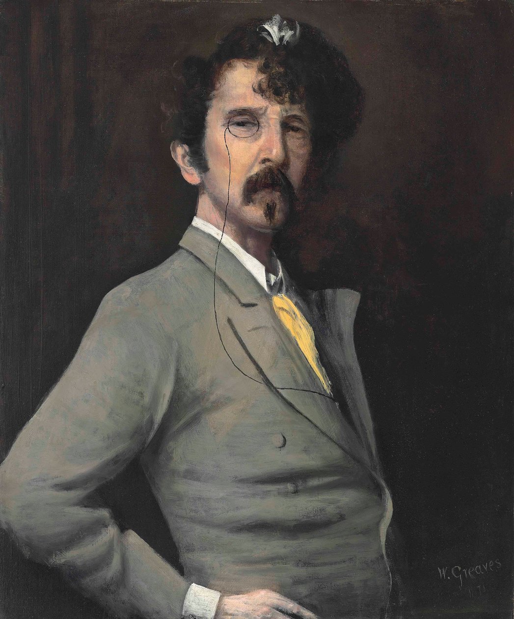 Portrét Jamese McNeilla Whistlera od Walter Greaves