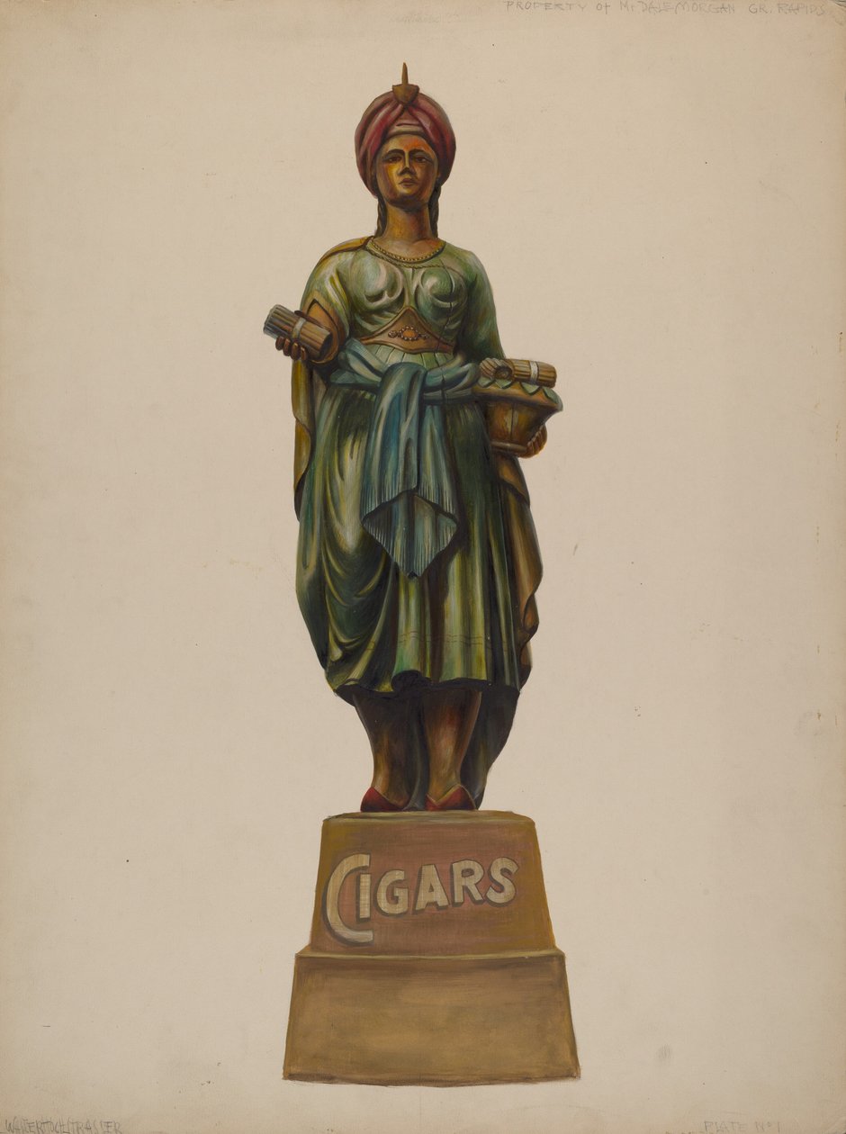 Figurka obchodu s doutníky, c. 1937. od Walter Hochstrasser