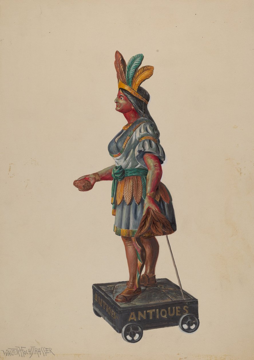 Cigar Store Indian, c. 1936. od Walter Hochstrasser