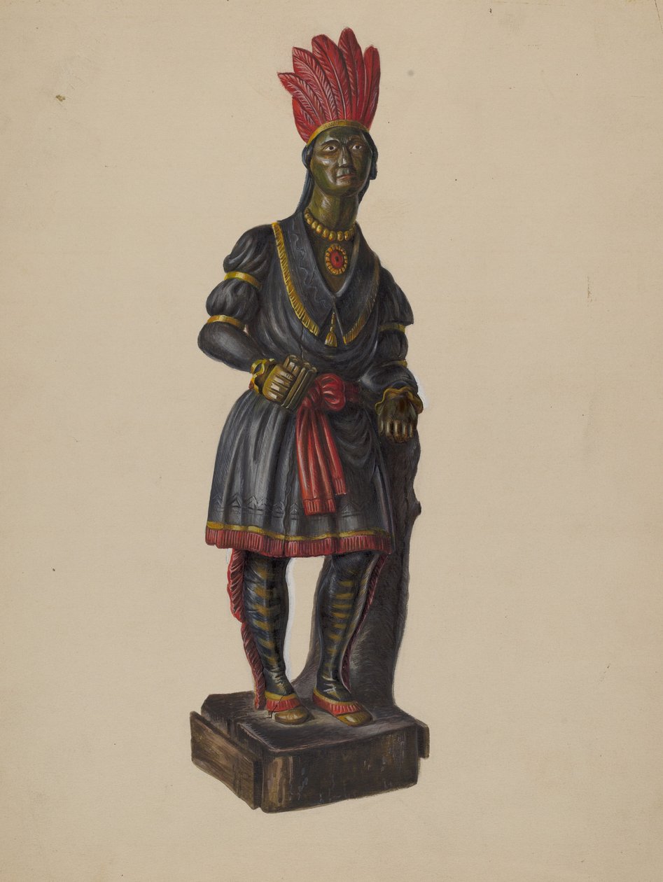 Cigar Store Indian, c. 1936. od Walter Hochstrasser