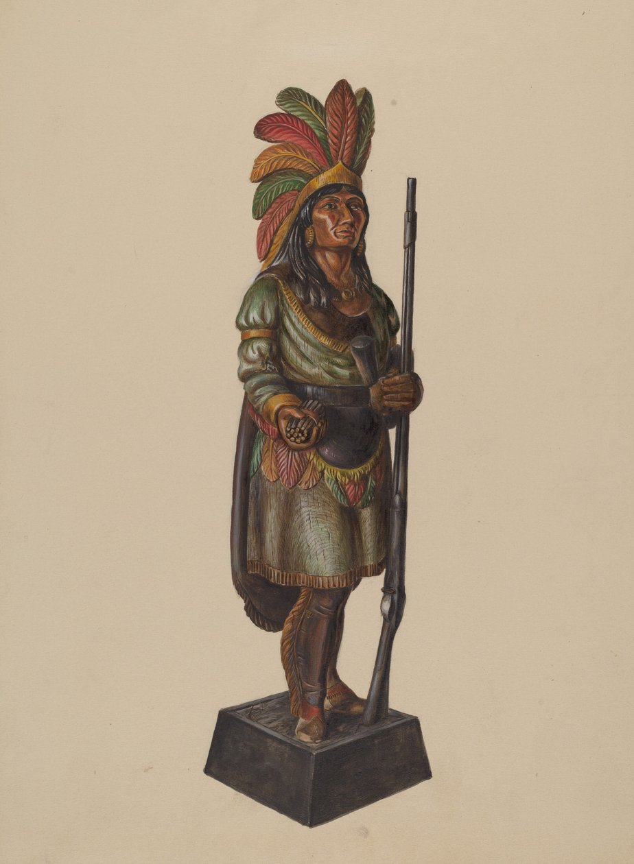 Cigar Store Indian, c. 1936. od Walter Hochstrasser