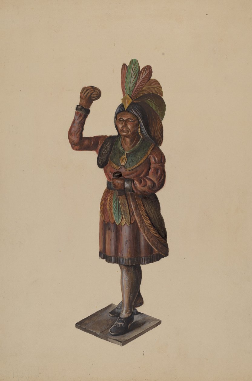 Cigar Store Indian, c. 1936. od Walter Hochstrasser