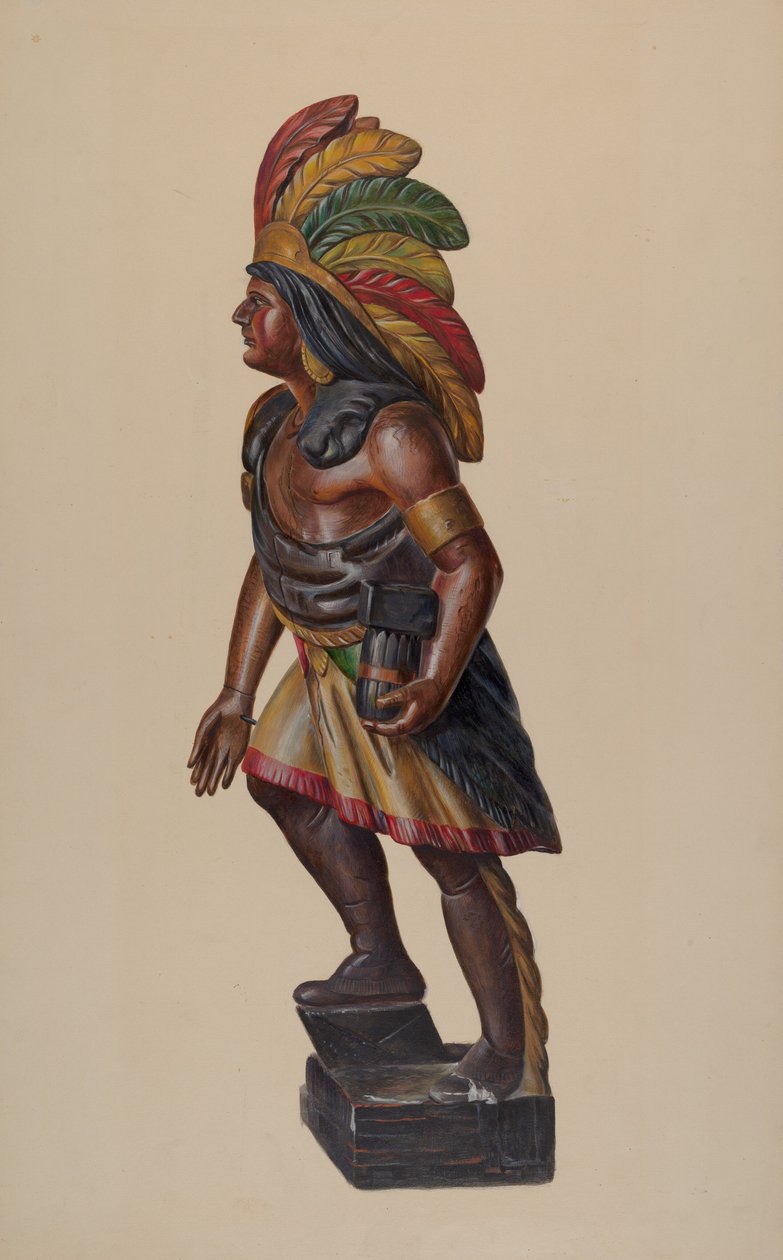 Cigar Store Indian, c. 1937. od Walter Hochstrasser