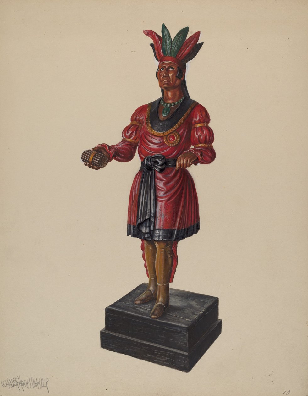 Cigar Store Indian, c. 1937. od Walter Hochstrasser