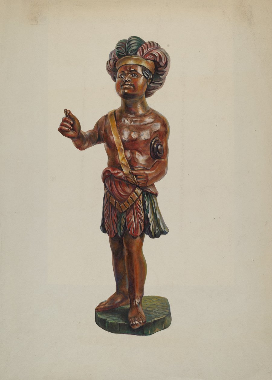 Cigar Store Indian, c. 1940. od Walter Hochstrasser