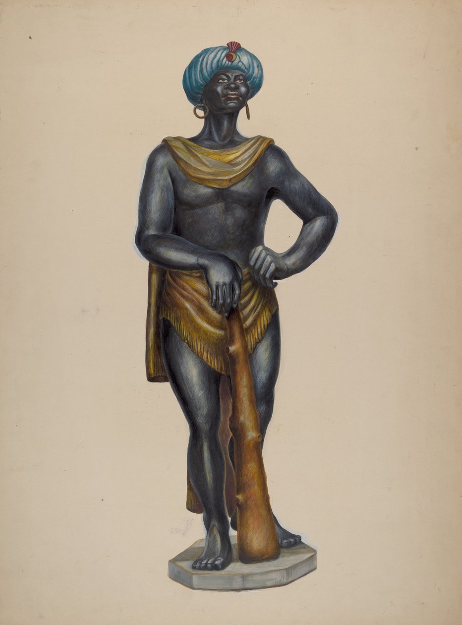 Nubijská figura otroka, c. 1937. od Walter Hochstrasser