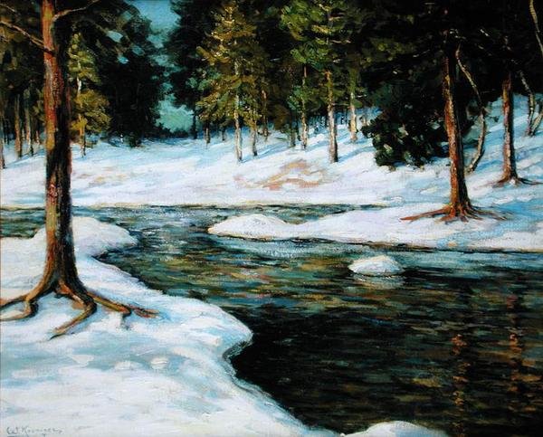 Zimní krajina (olej na plátně) od Walter Koeniger