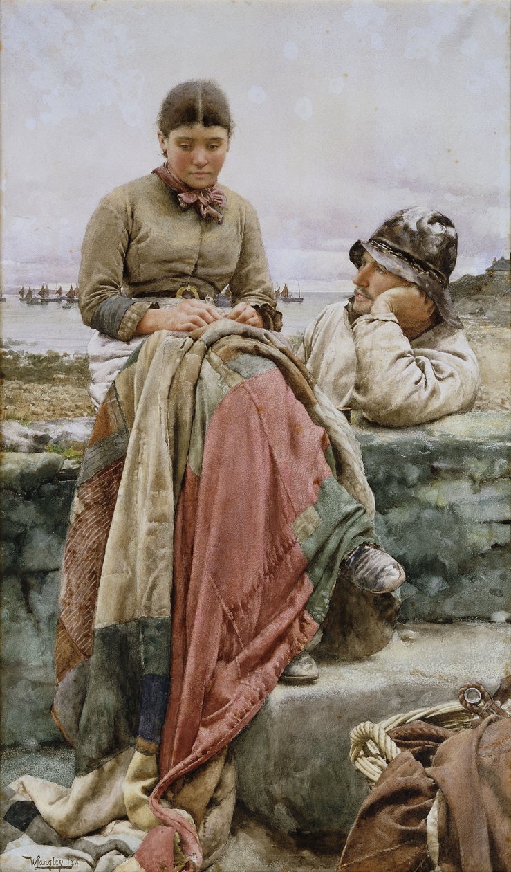 Milenec a jeho dívka, 1884 od Walter Langley