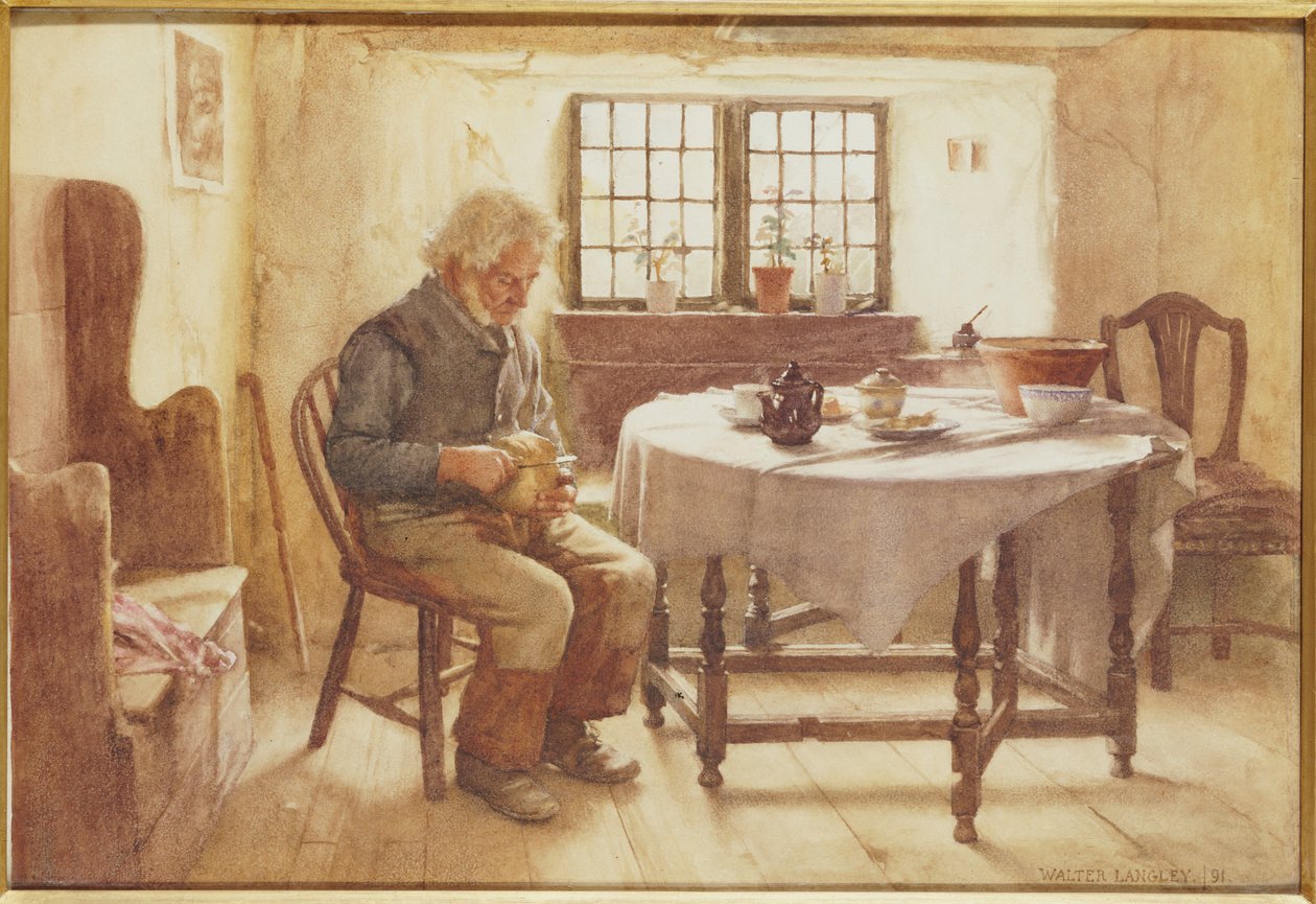 Jídlo chudého muže, 1891 od Walter Langley