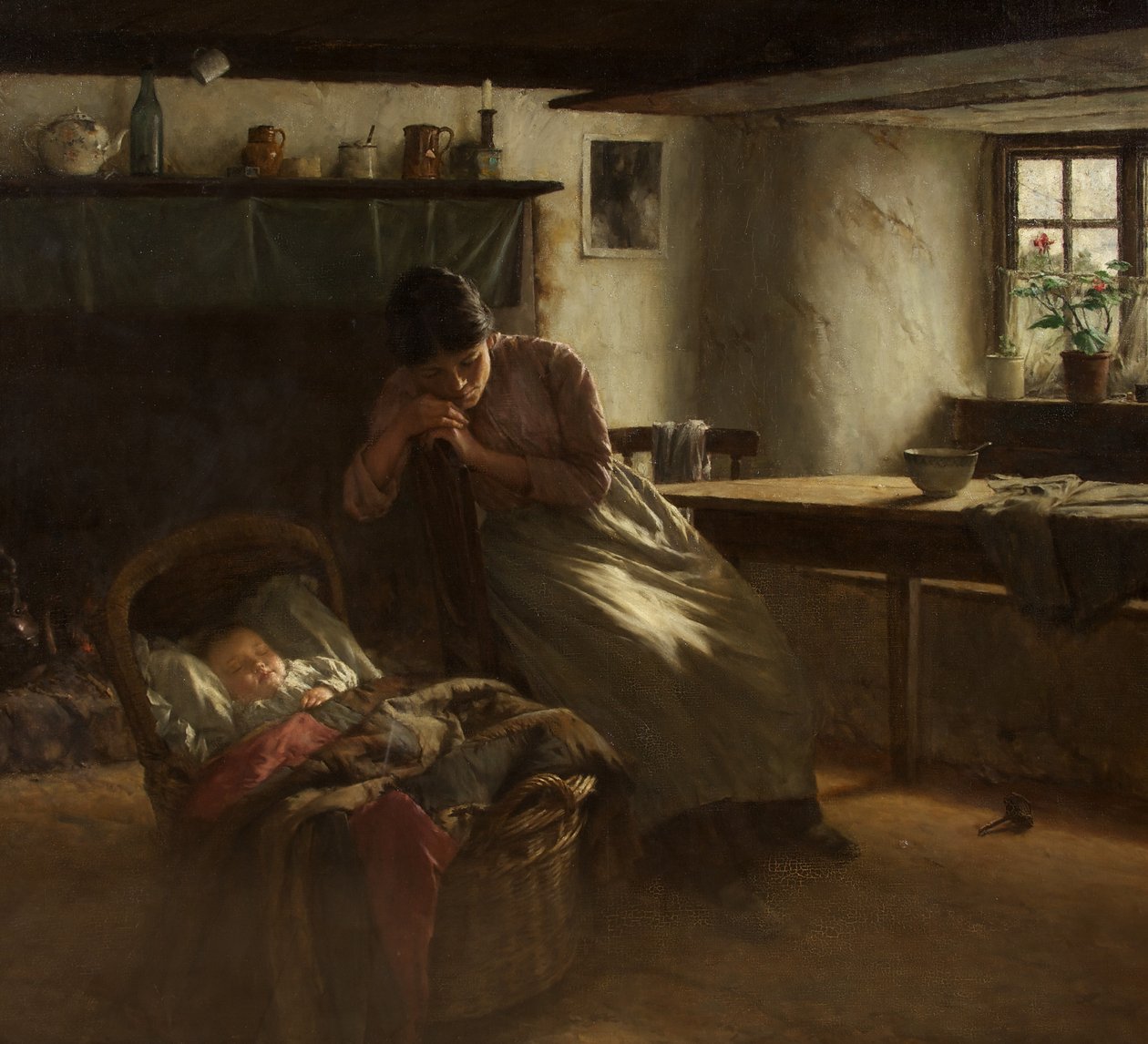 Day Dreams, cca 1914 (olej na plátně) od Walter Langley