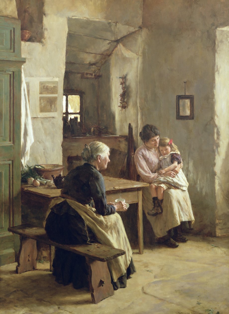 Mateřská láska od Walter Langley
