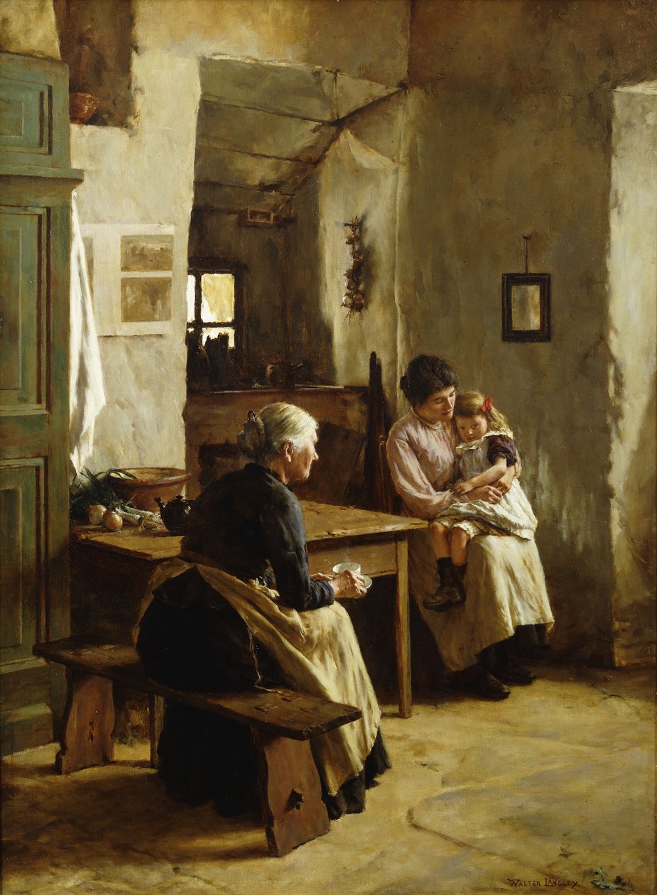 Mateřská láska, od Walter Langley