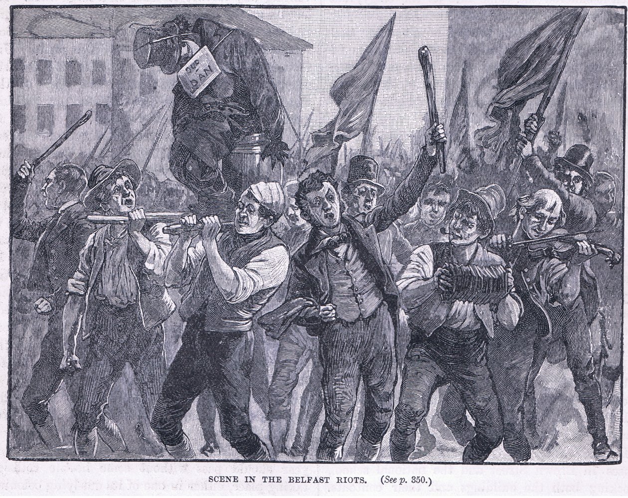 Scéna z nepokojů v Belfastu 1864 našeho letopočtu od Walter Paget