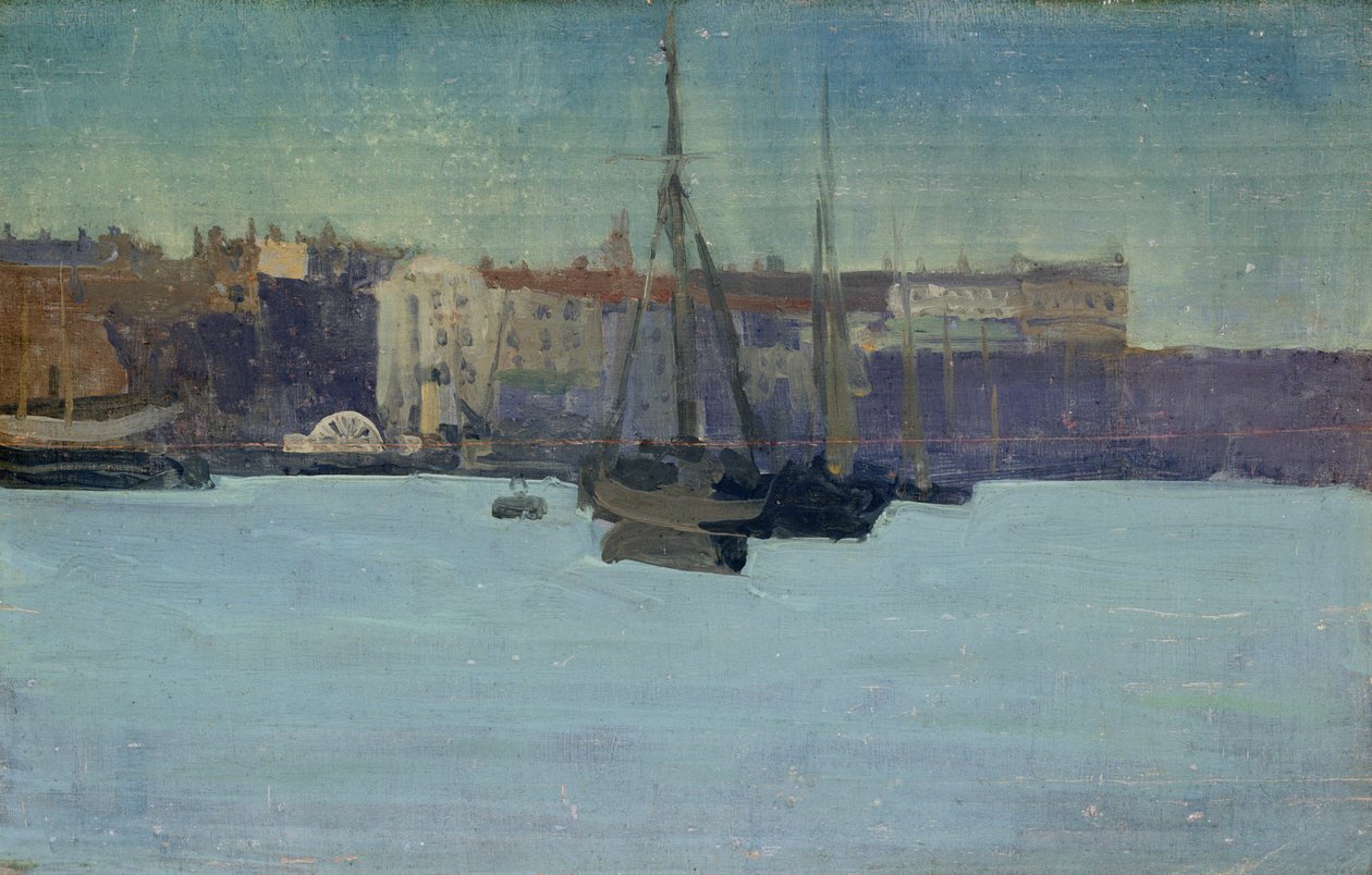 Dieppe Harbour (olej na palubě) od Walter Richard Sickert