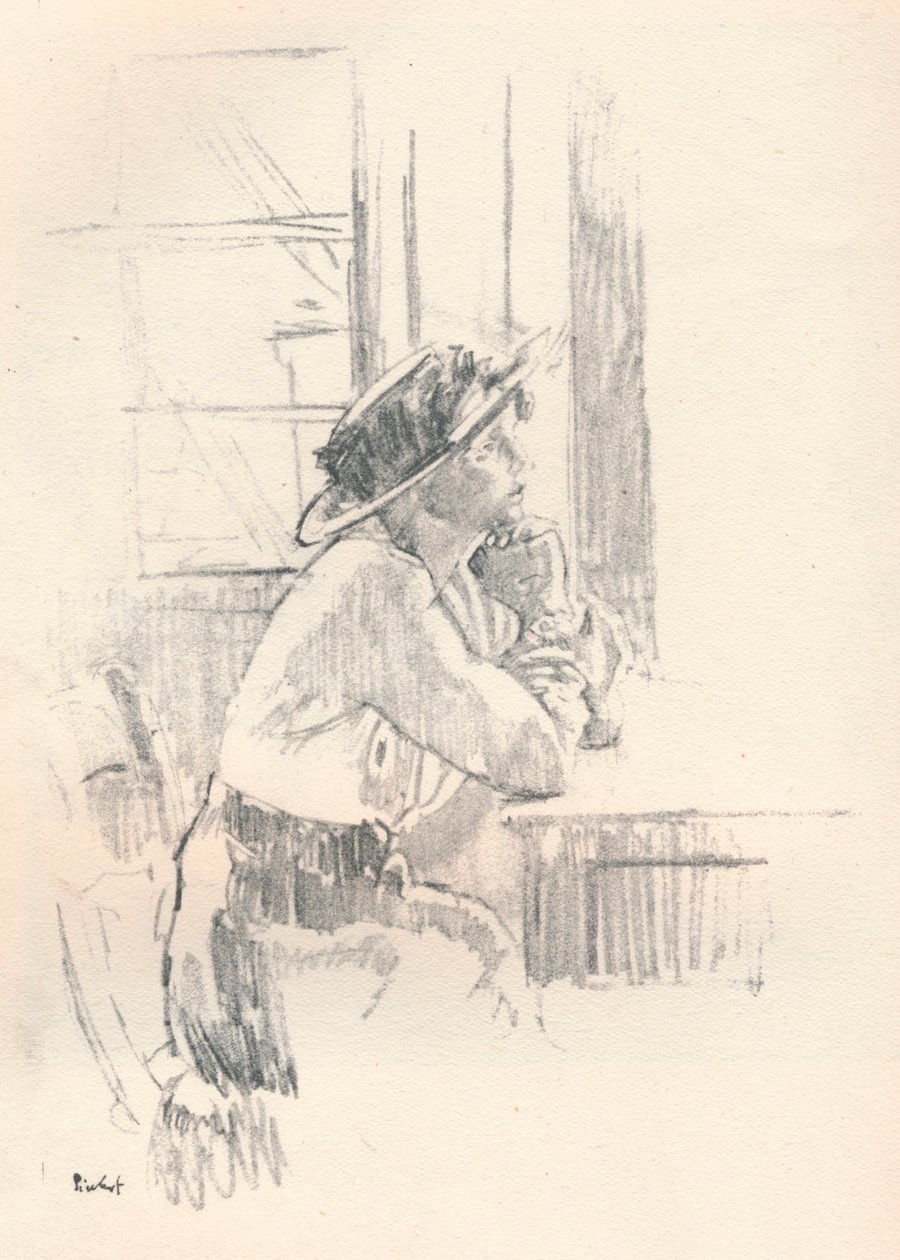 Girl Musing, c1911 1931 od Walter Richard Sickert