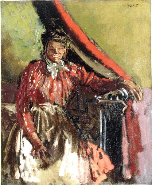 Žena sedí na posteli od Walter Richard Sickert