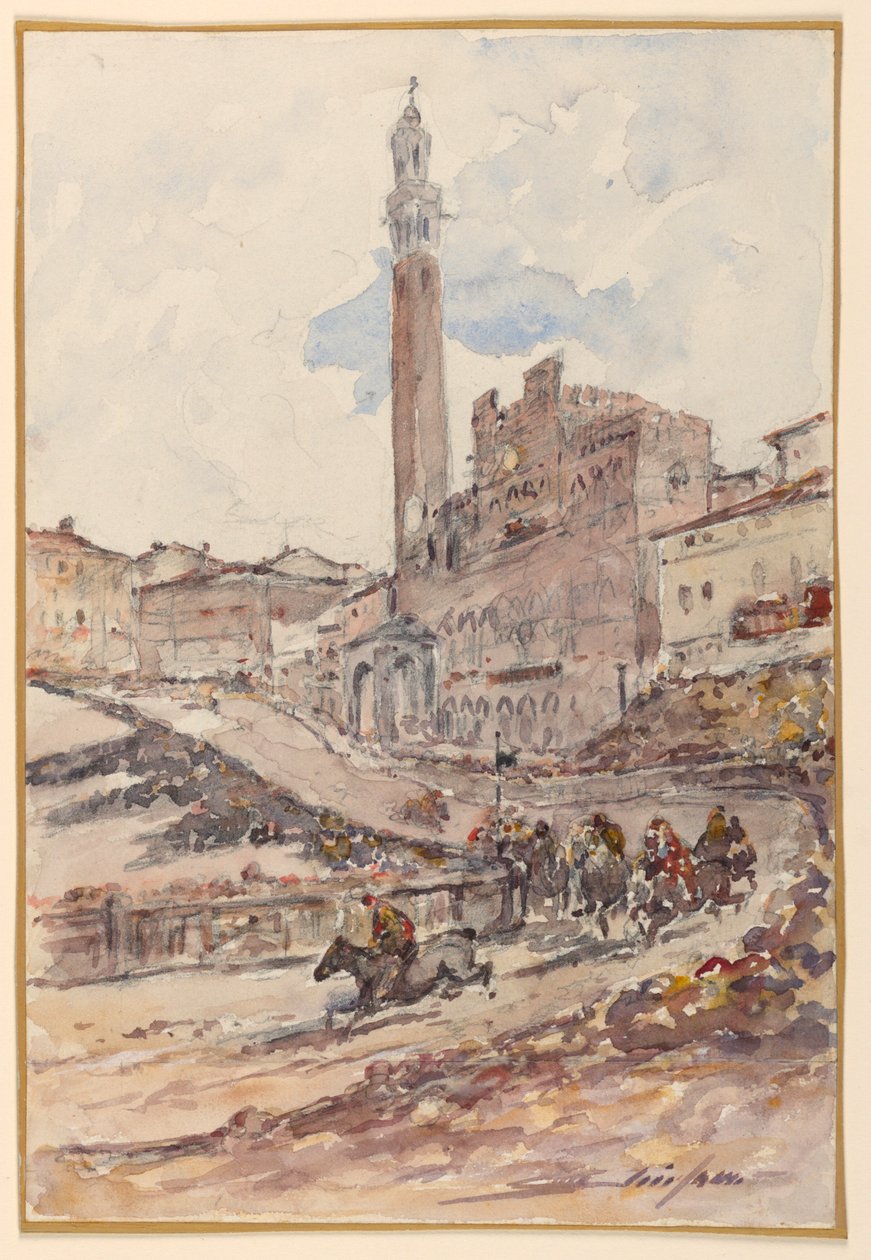 Dostihy, Siena, Itálie od Walter Shirlaw