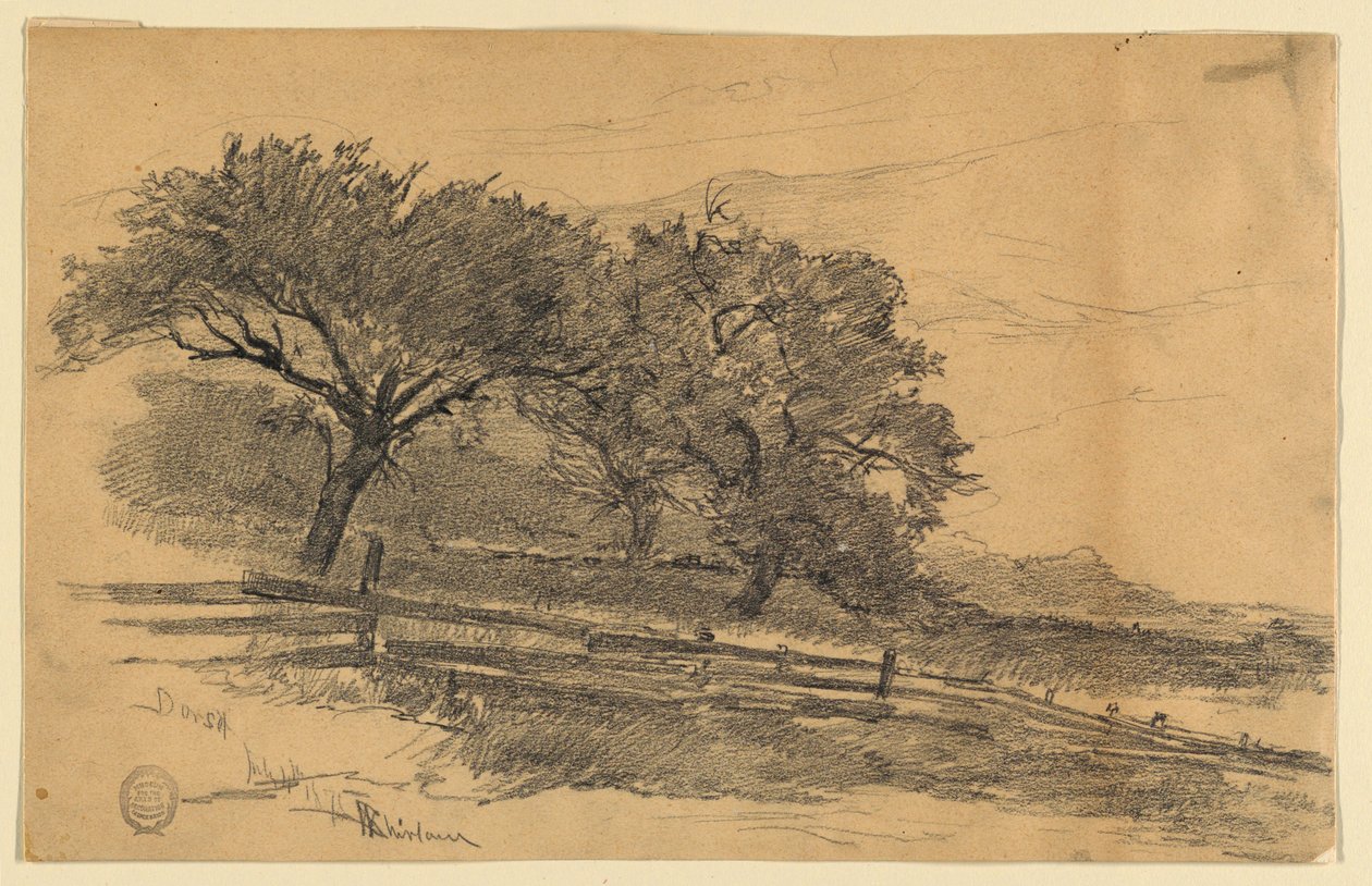 Krajina v Dorset, Vermont od Walter Shirlaw