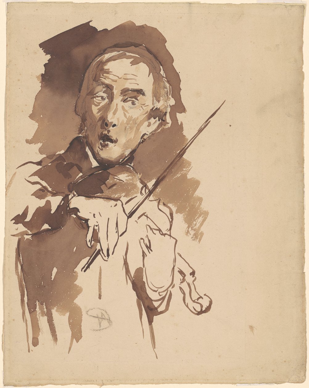 Studie na "Toning the Bell" od Walter Shirlaw