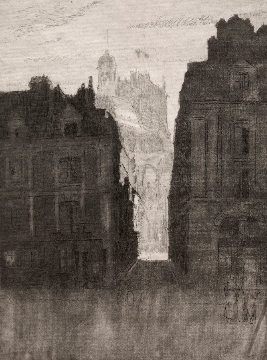 Dieppe, ulice Notre Dame od Walter Sickert