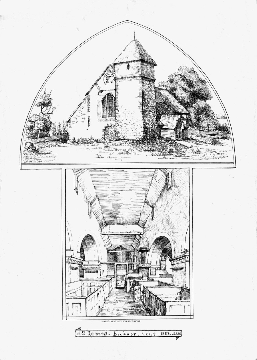 St. James, Bicknor, Kent, 1858. od Walter Smith