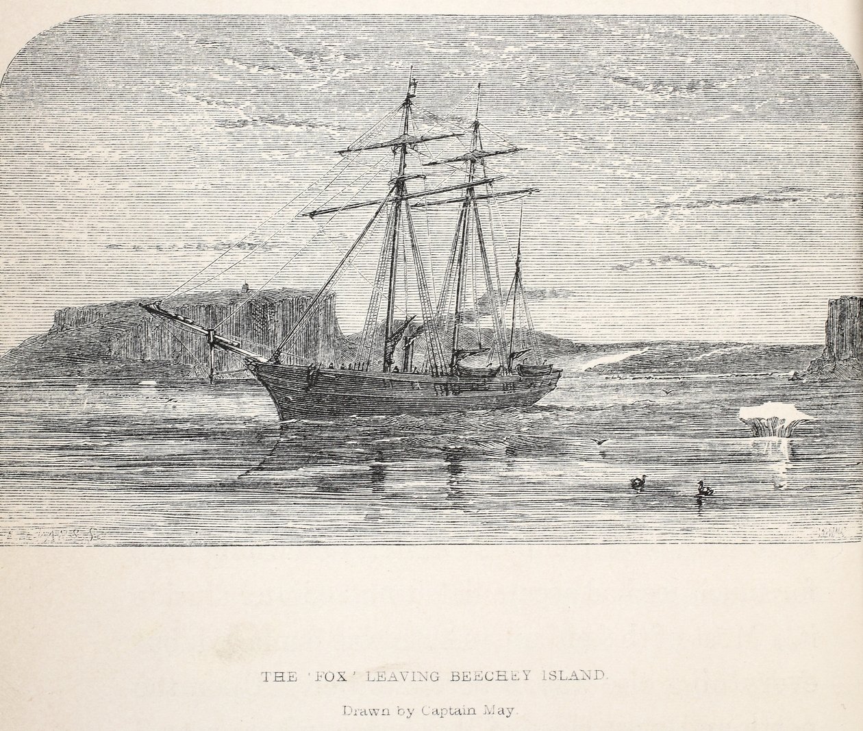 Fox Leaving Beachey Island, 1859 od Walter William May