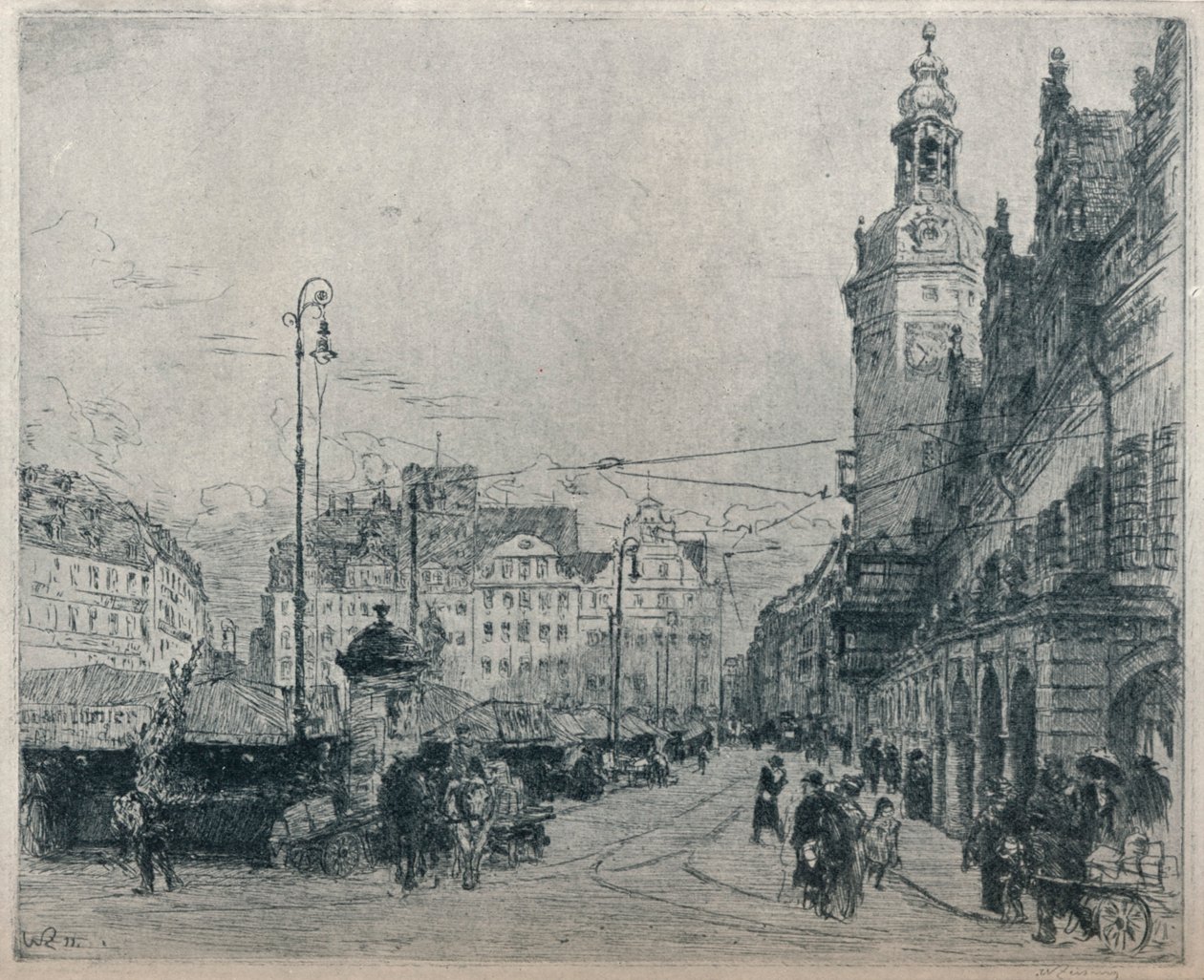 Tržiště, Lipsko, c1913 od Walter Zeising
