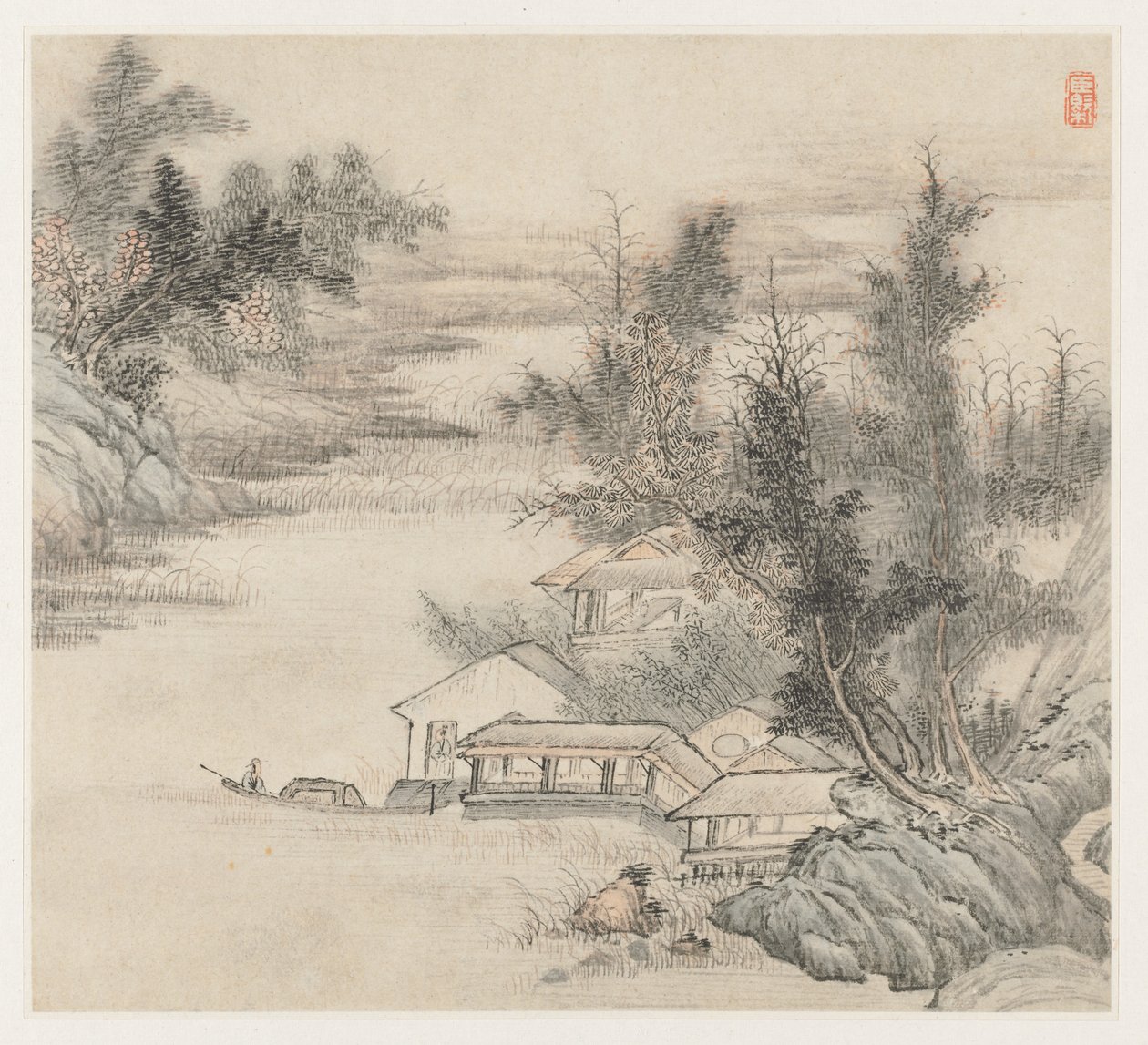 Album Landscapes: Leaf 2, 1677. od Wang Gai