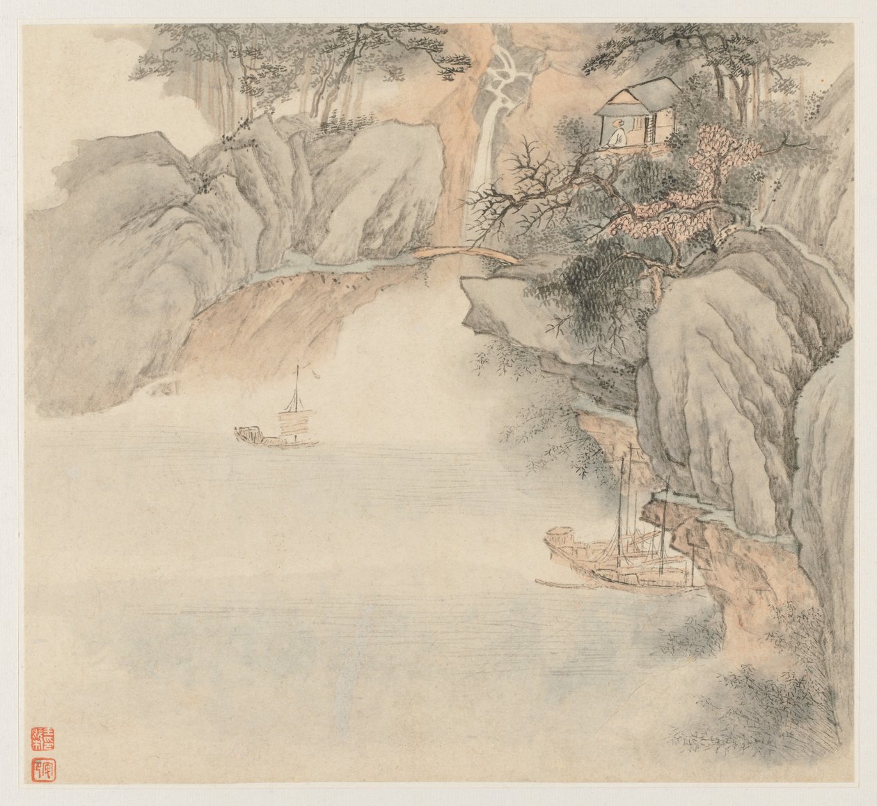 Album Landscapes: Leaf 4, 1677. od Wang Gai