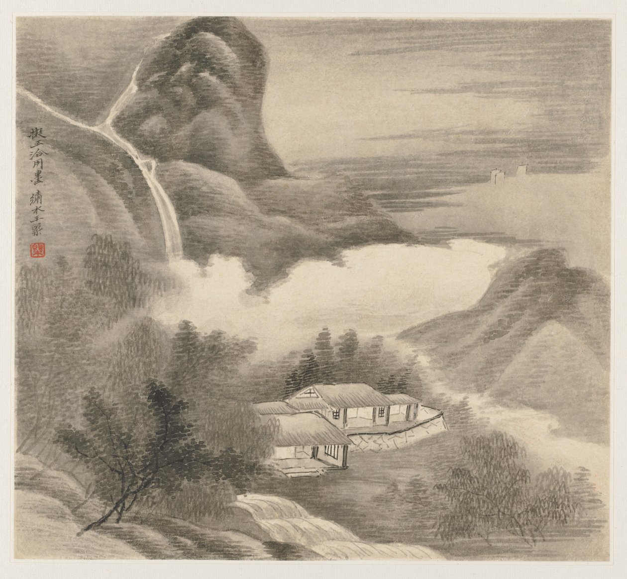 Album Landscapes: Leaf 5, 1677. od Wang Gai