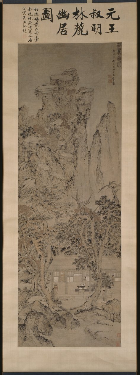 Tichý život v zalesněném údolí 林麓幽居圖 od Wang Meng