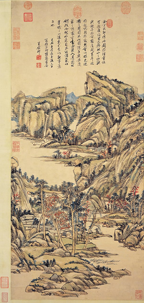 Podzimní hory. Wang Yuanqi. Národní palácové muzeum od Wang Yuanqi