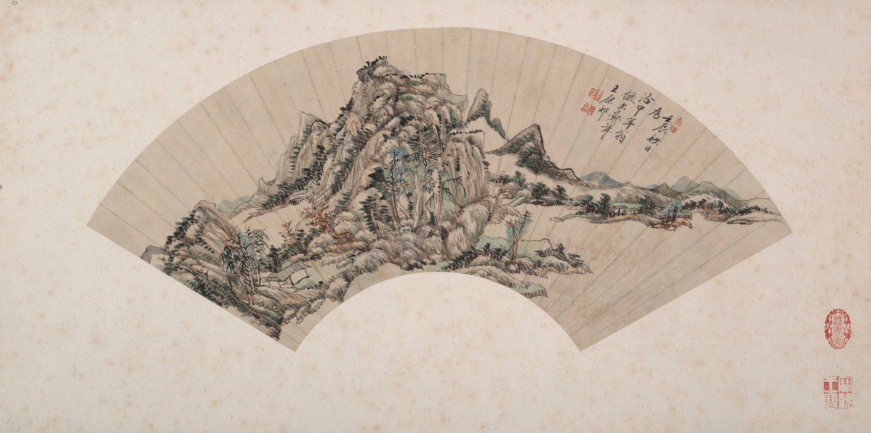 Krajina ve stylu Huang Gongwang od Wang Yuanqi