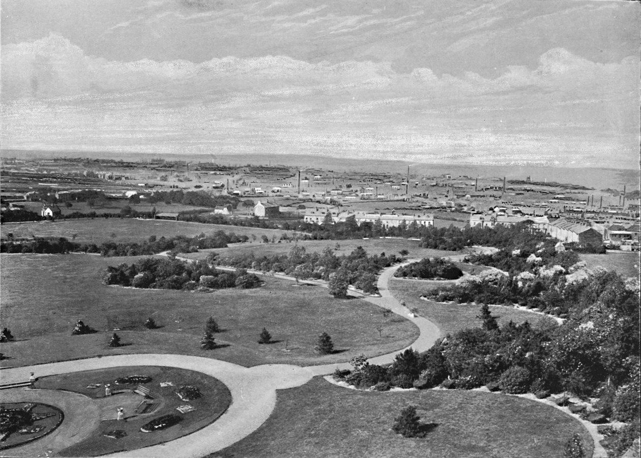 Barnsley Park and Town, c1896 od Warner Gothard