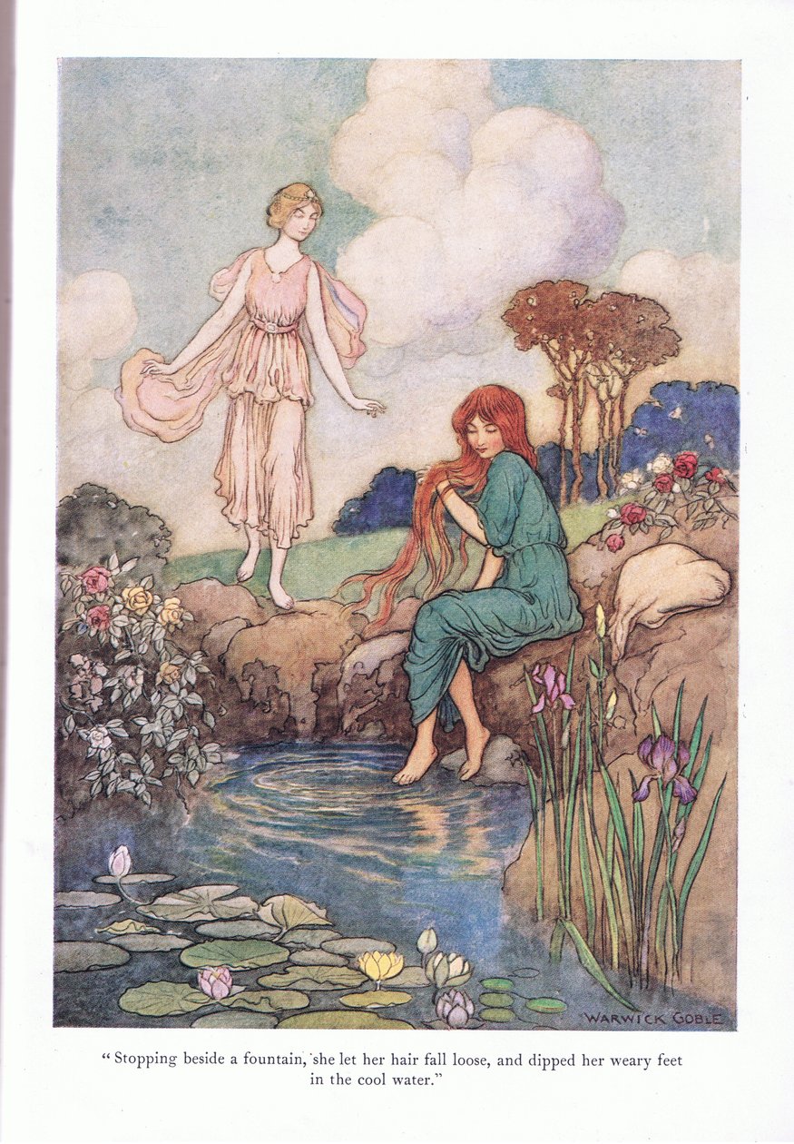 Zastavení u fontány od Warwick Goble