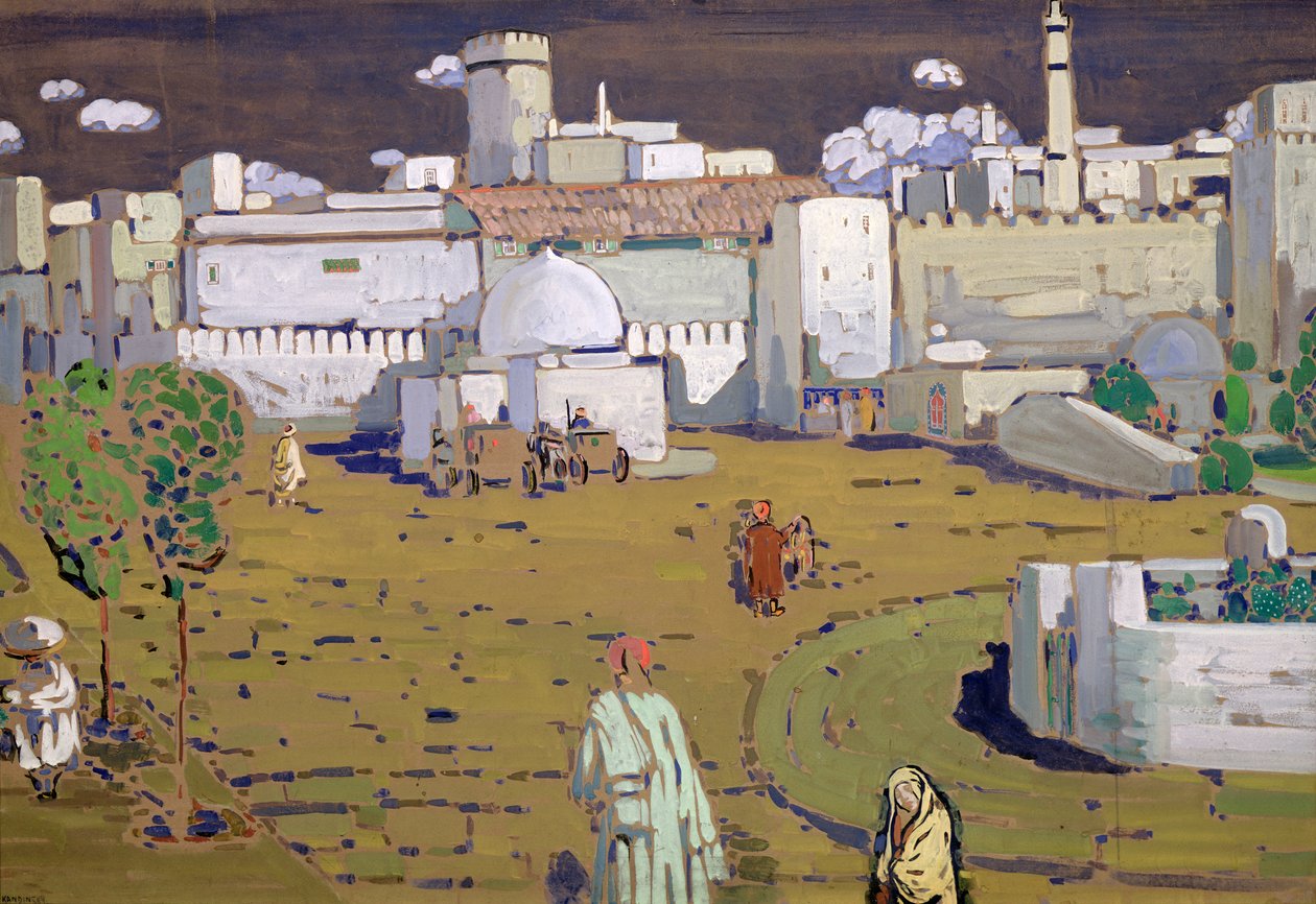 Arabské město, 1905 (tempera na kartě) od Wassily Kandinsky