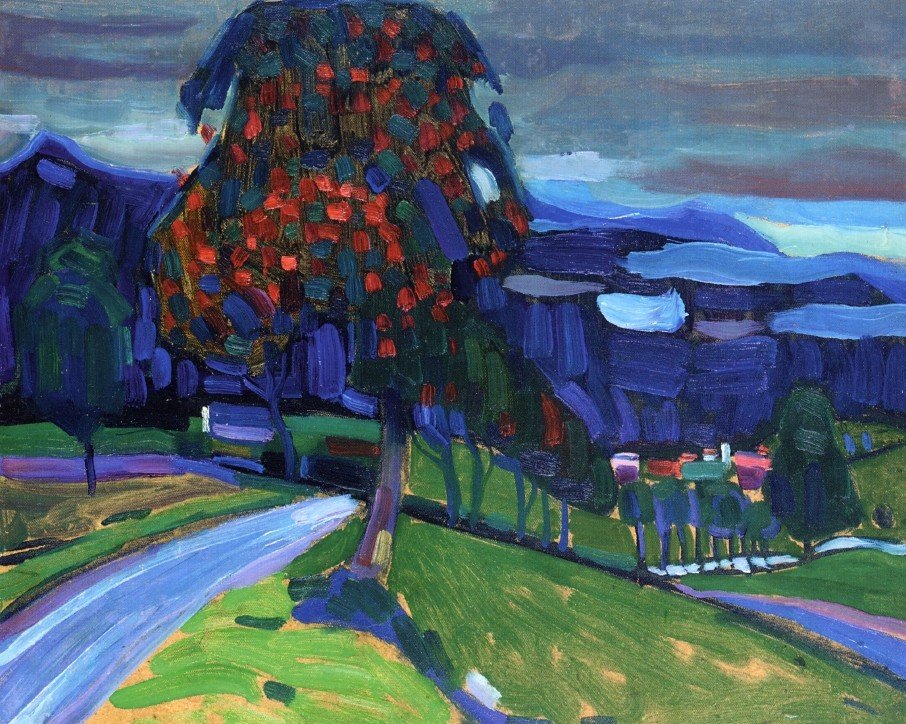 Podzim v Murnau od Wassily Kandinsky
