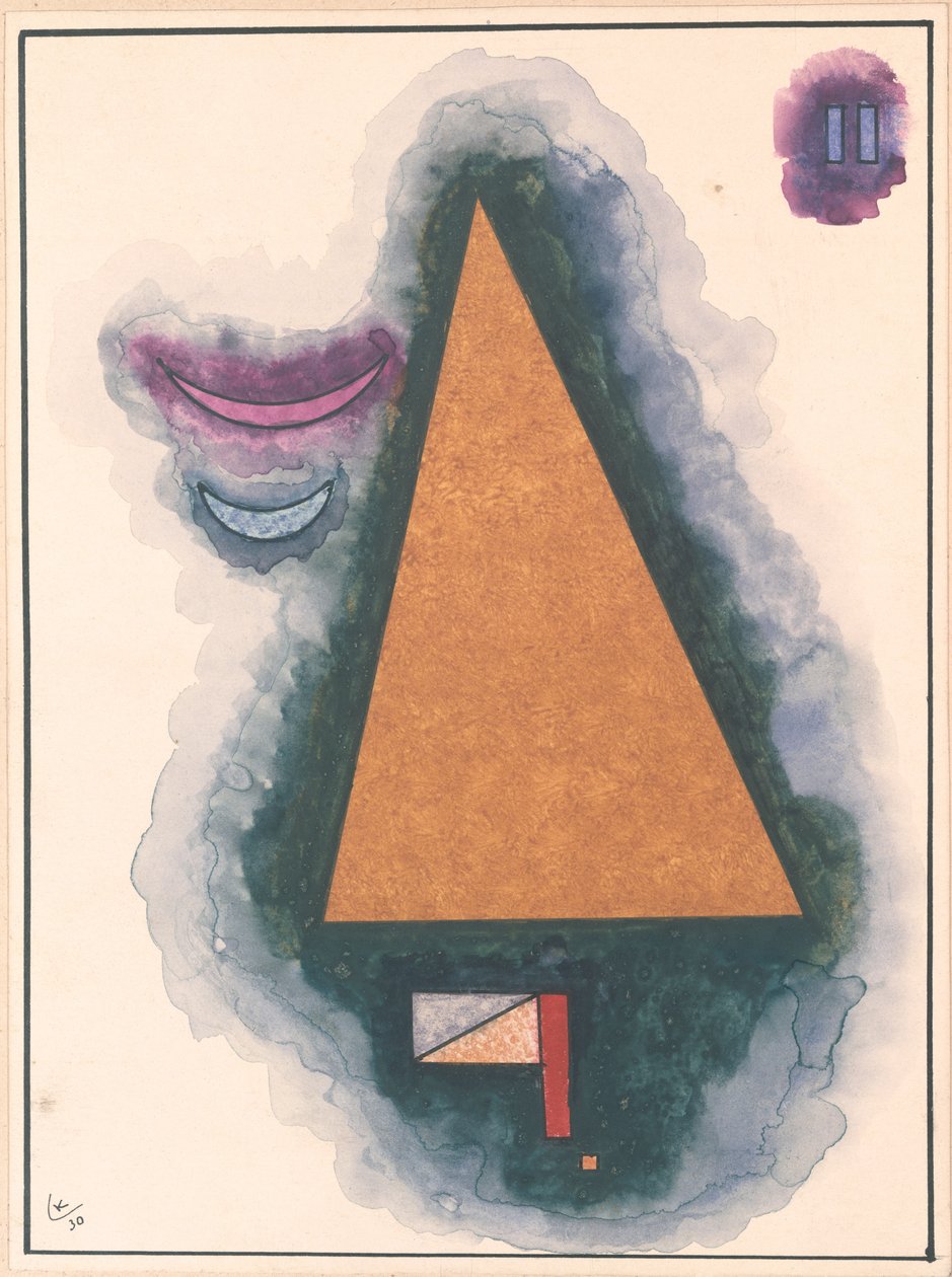 Kompozice, 1930 (wc, tužka a inkoust na papíře) od Wassily Kandinsky