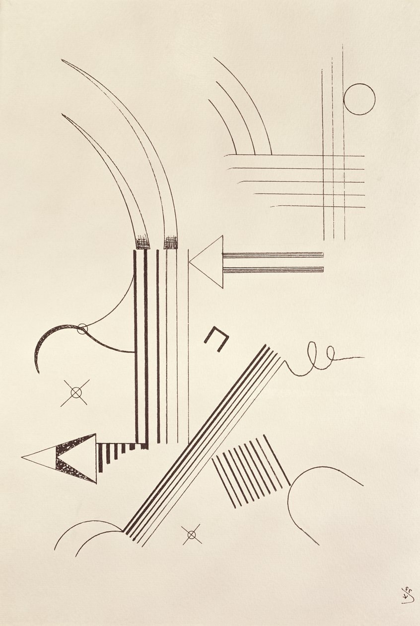 Kresba, 1933 od Wassily Kandinsky