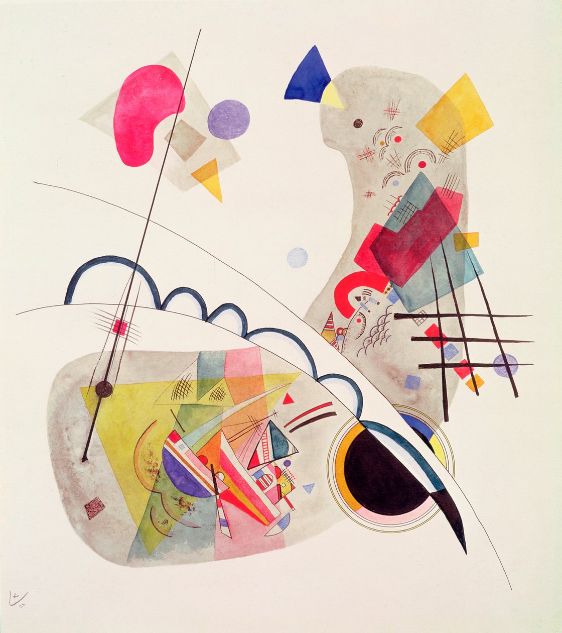 Grave Forme, 1922 (pero a inkoust a wc na papíře) od Wassily Kandinsky