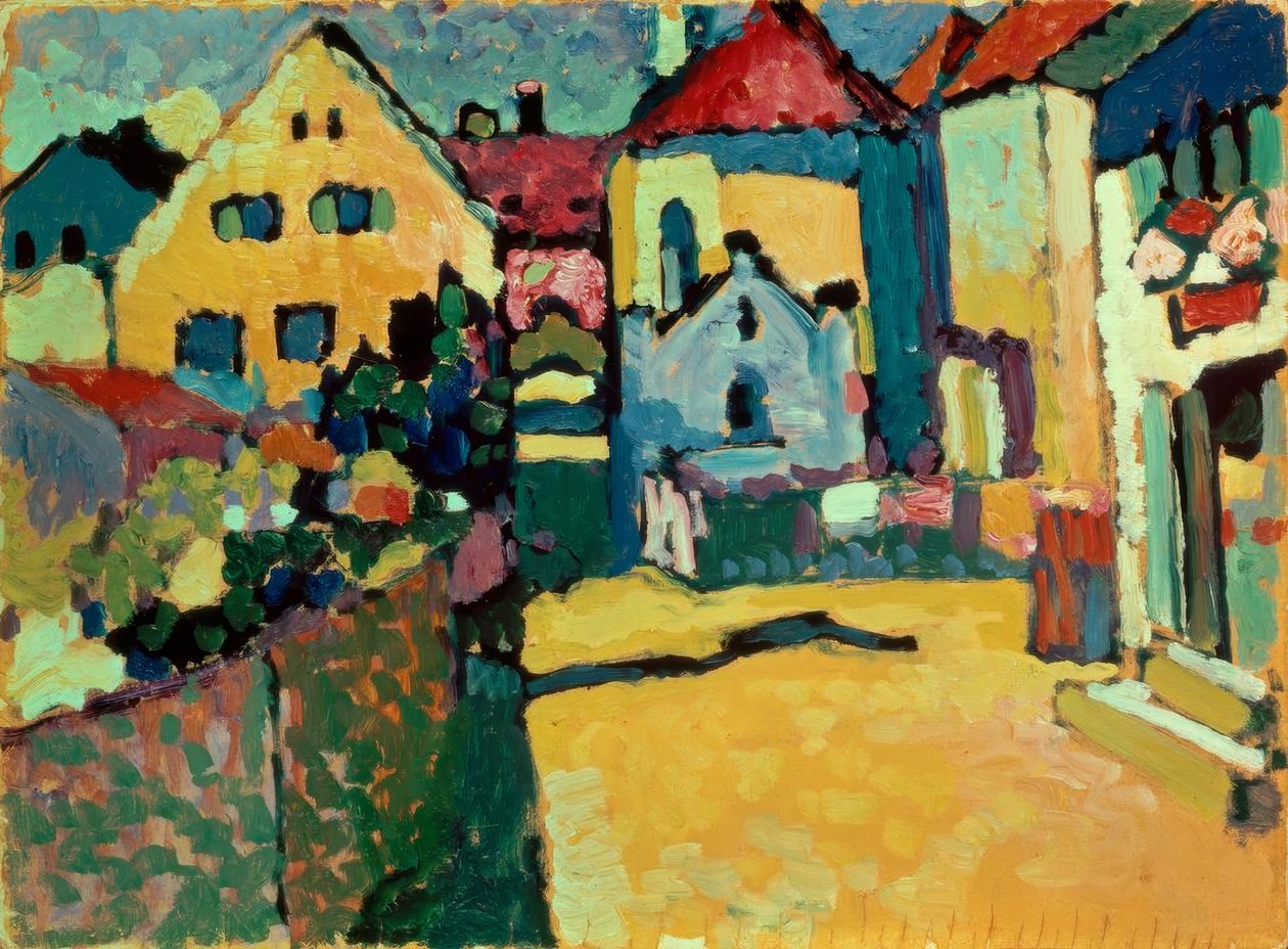 Grüngasse in Murnau (Murnau - Grüngasse) od Wassily Kandinsky
