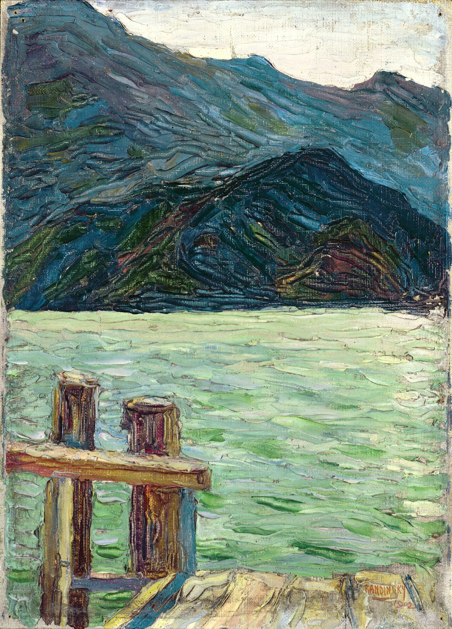 Kochelsee nad zálivem, 1902 od Wassily Kandinsky