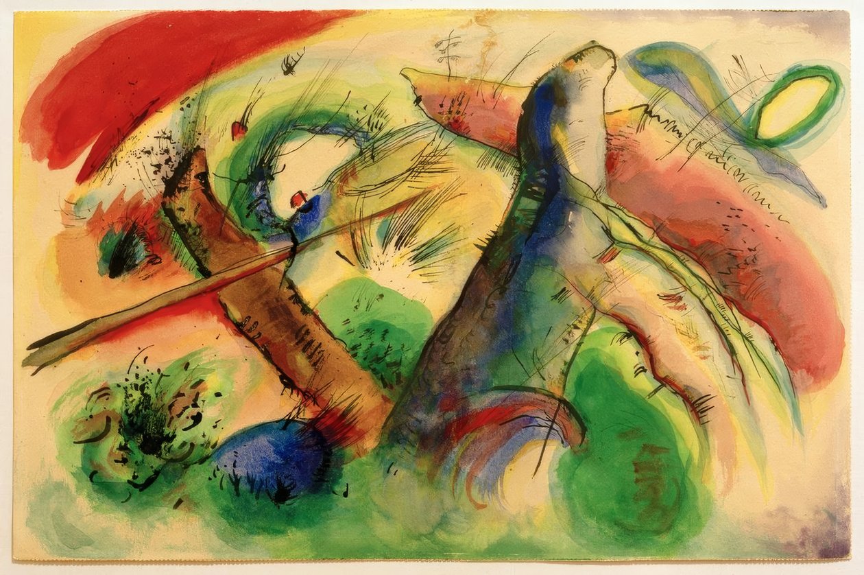 Složení E od Wassily Kandinsky