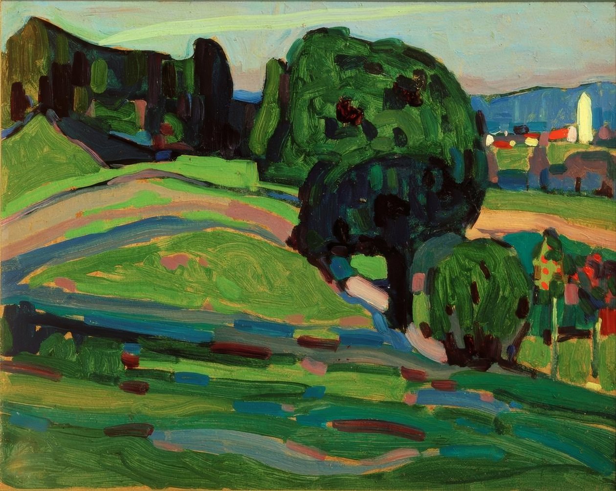 Krajina poblíž Murnau od Wassily Kandinsky