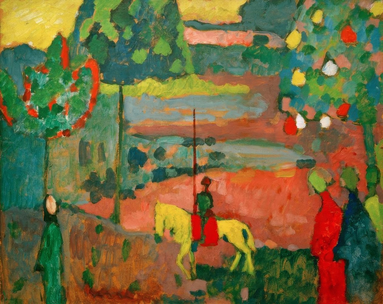 Lancer v krajině od Wassily Kandinsky