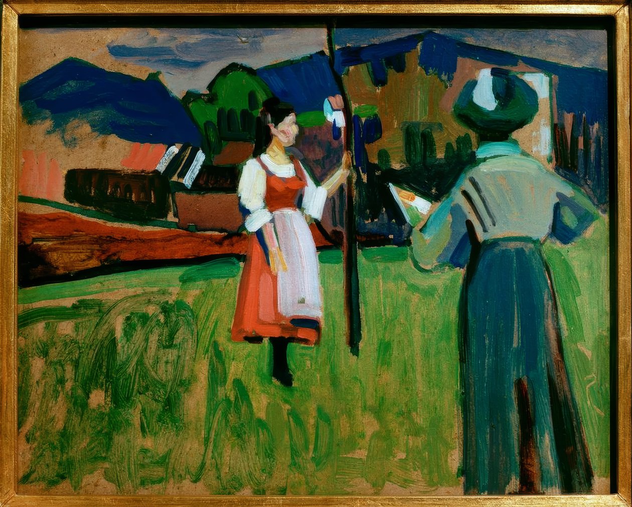 Murnau - Gabriele Münter obraz od Wassily Kandinsky