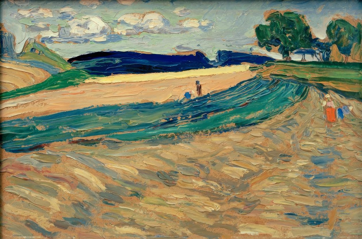 Horní Falc - krajina se žlutým polem od Wassily Kandinsky