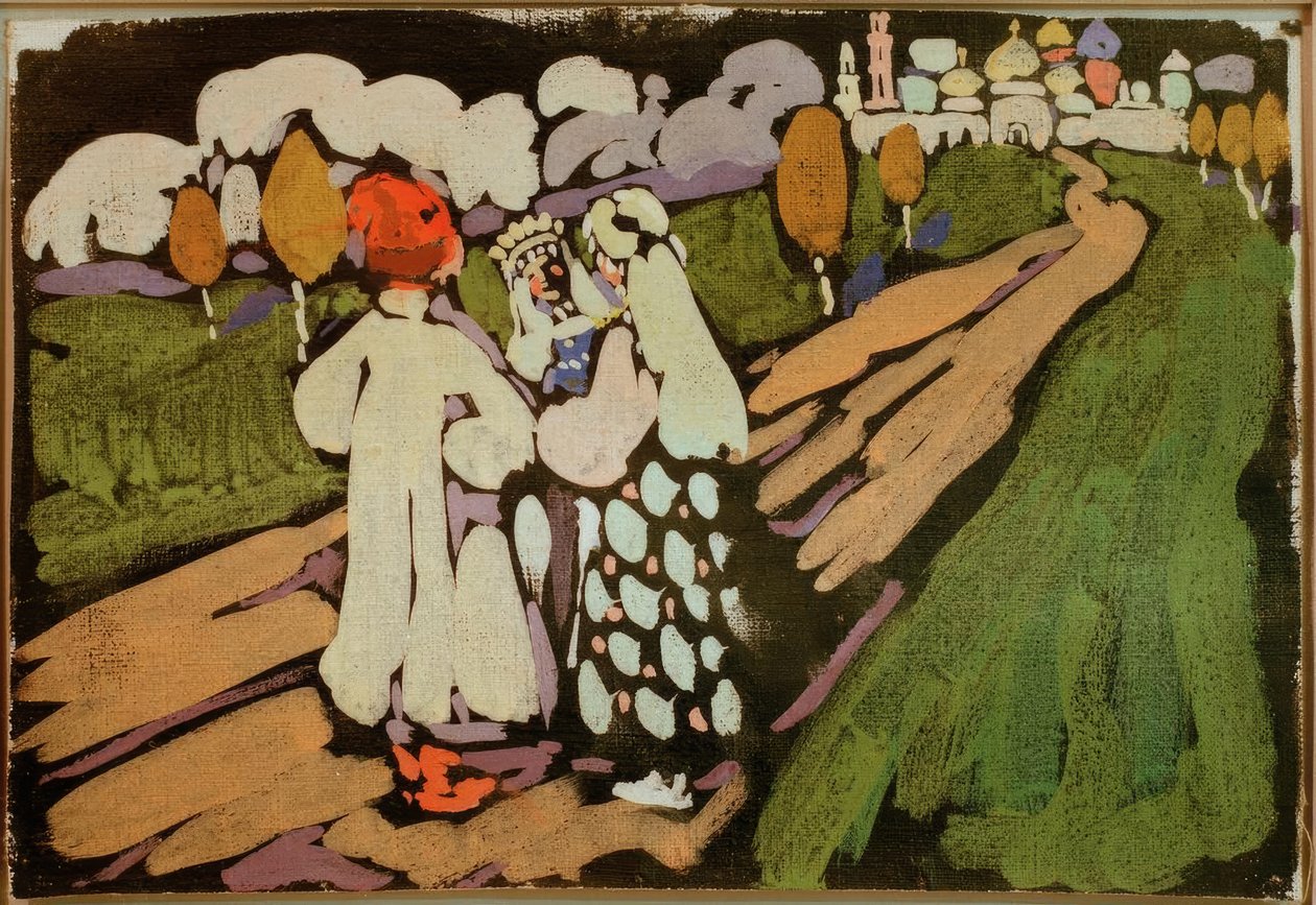ruská scéna od Wassily Kandinsky