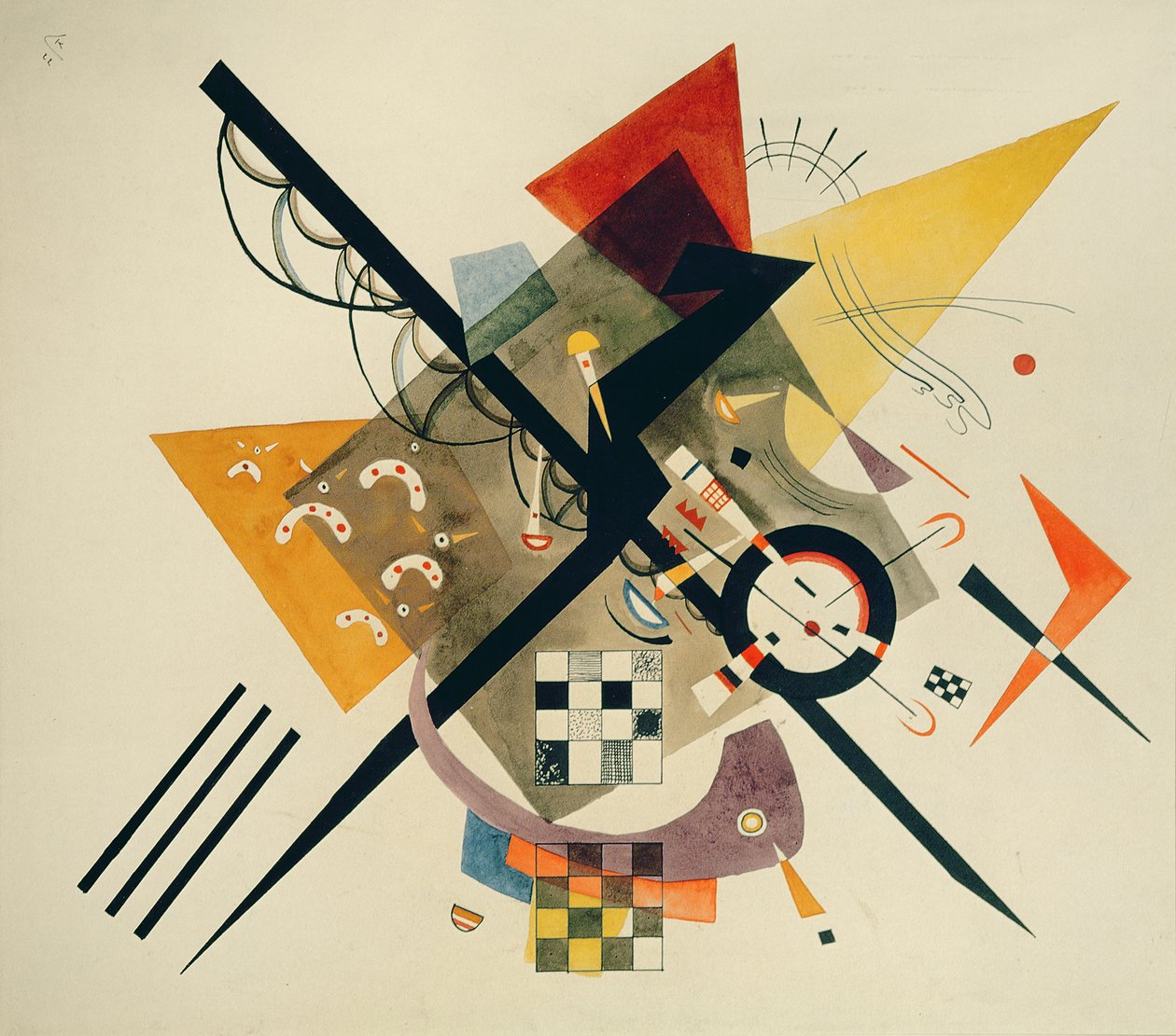 Studie k filmu Na bílé II, 1922 od Wassily Kandinsky